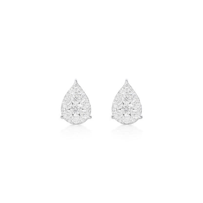 Illusion Teardrop Stud Earrings