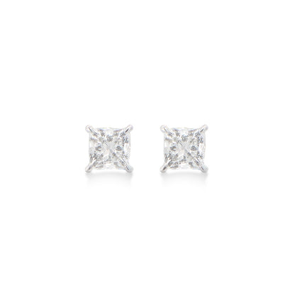 Lab-grown Princess Cut Stud Earrings (1.08ct)