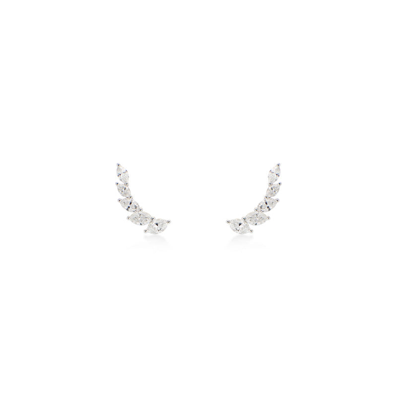 Marquise Diamond Crawler Earrings