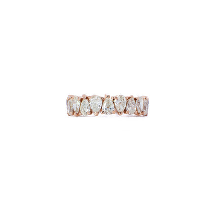 Teardrop Diamond Eternity Band in Rose Gold