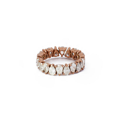 Teardrop Diamond Eternity Band in Rose Gold