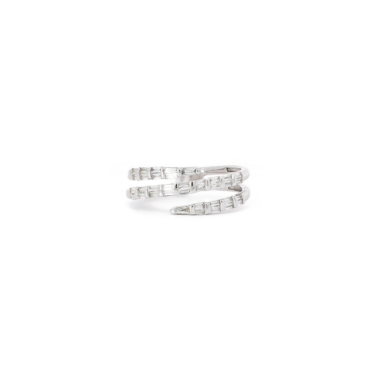 Baguette Diamond Coil Ring