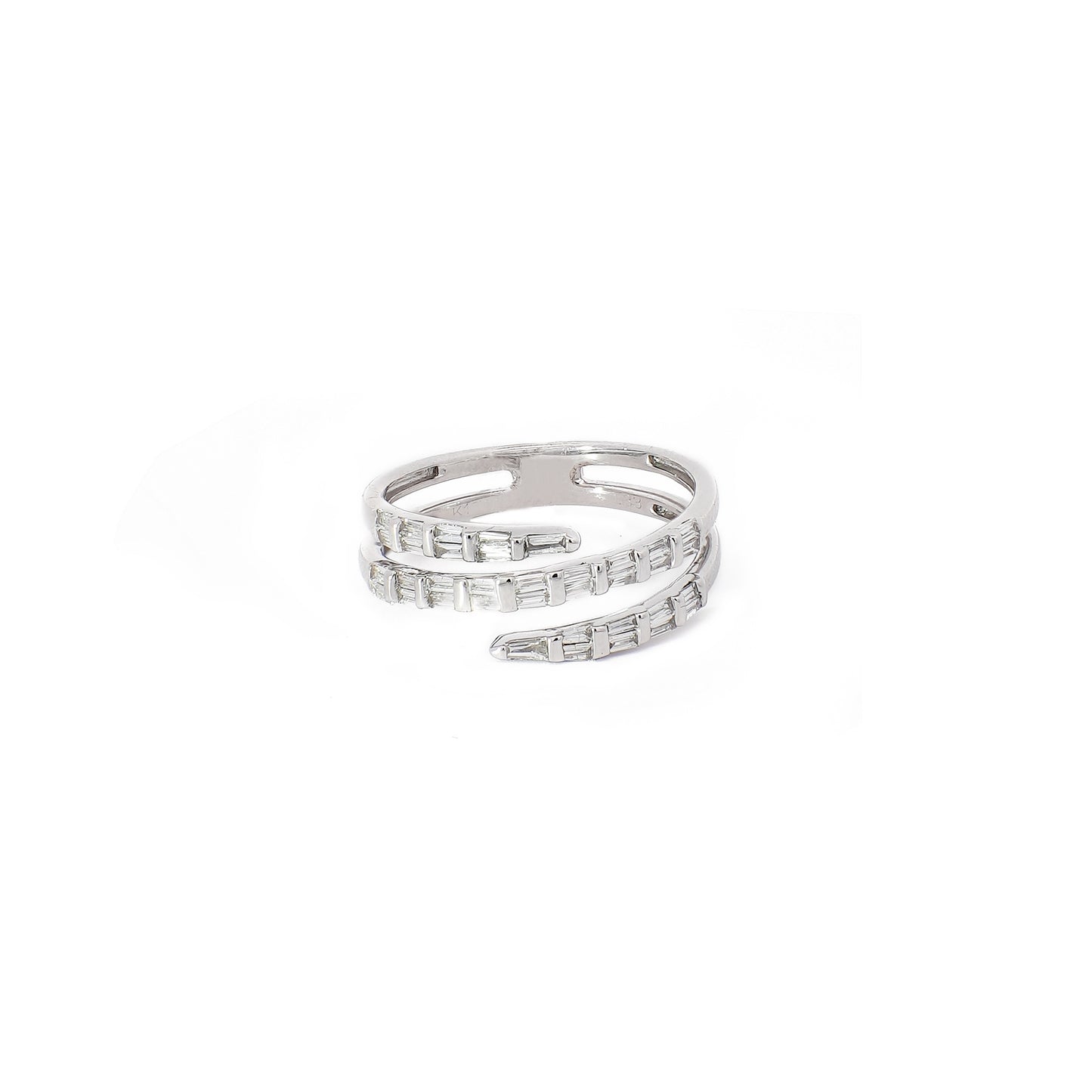 Baguette Diamond Coil Ring