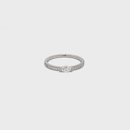 Large Marquise Half Eternity Ring