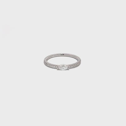 Small Marquise Half Eternity Ring