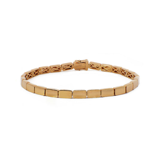 Yellow Gold Bar Bracelet for Men